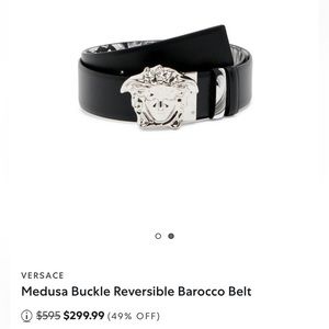 VERSACE
Medusa Buckle Reversible Barocco Belt
